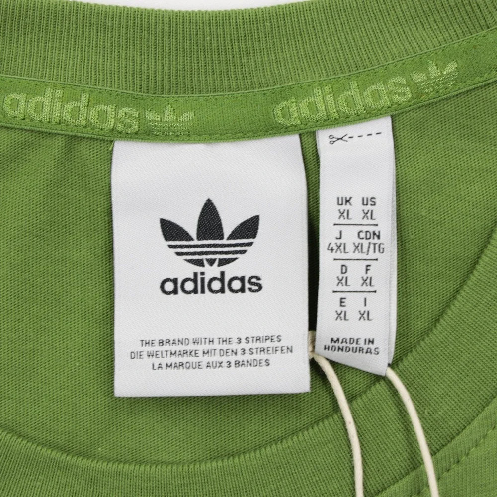 Adidas Originals Men's Crew Neck Embroidered‎ Trefoil Logo Tee Green Size XL